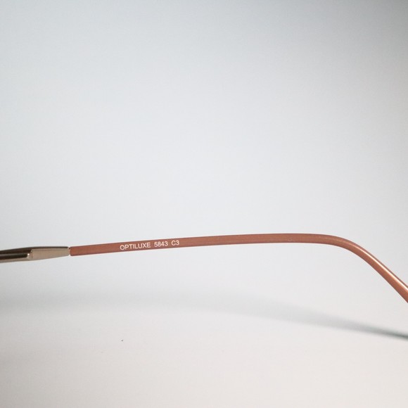 OptiLux 5843 C3 51-15/16\ 135 rose nude brown round eyeglasses frames N7 - Picture 4 of 11